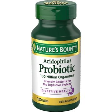 Nature's Bounty Probiotic Acidophilus Tablets 120Ct