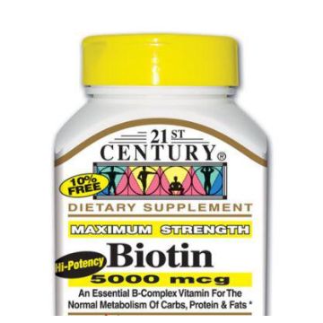 Maximum Strength Biotin, 5,000 mcg, 60/Bottle, One Bottle