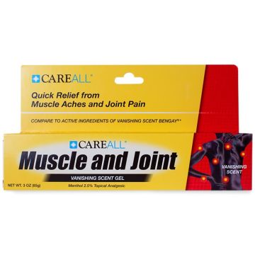 CareAll Muscle Joint Vanishing Scent Gel Menthol 3oz 1Ct