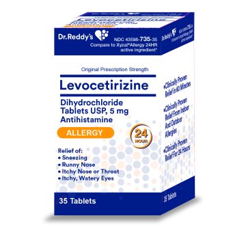 Levocetirizine 24-Hour Allergy Relief Tablet, 5mg, Box of 35