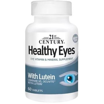 Multivitamin and Mineral Supplement with Lutein for Eyes, Bottle of 60 Tablets