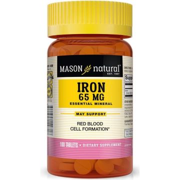 Mason Natural Iron Tablet 65mg 100Ct