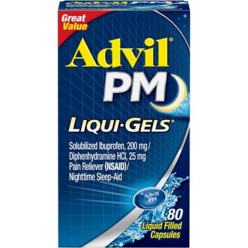 Advil PM Ibuprofen 200mg Liqui-Gels 80Ct