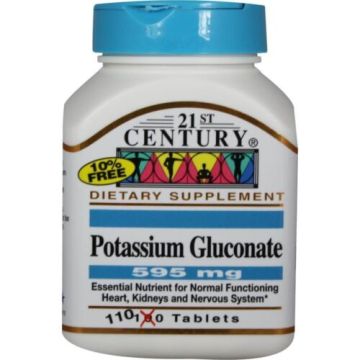21st Century Potassium Gluconate Tablet 595mg 100Ct