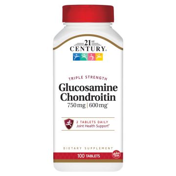 Glucosamine & Chondroitin Tablets, 750 mg Glucosamine, 600 mg of Chondroitin, Bottle of 100