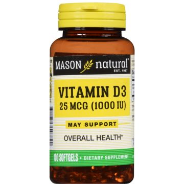 Mason Natural Vitamin D3 1000IU 100Ct