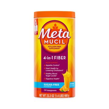 Metamucil Fiber Powder Sugar Free Orange 23.3oz 1Ct