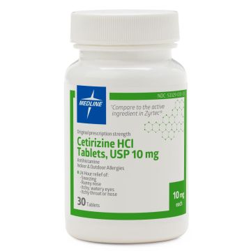 Cetirizine Tablets, 10 mg, 30/Bottle