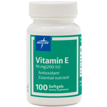 Vitamin E Softgel, 90 mg, 100/Bottle, One Bottle