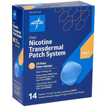 Medline STEP 2 14mg Nicotine Patch 14Ct
