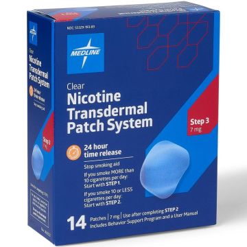 Medline STEP 3 7mg Nicotine Patch 14Ct