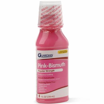 Guardian Pink-Bismuth Stomach Relief Liquid 8oz 1Ct