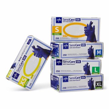 SensiCare Silk Powder-Free Nitrile Exam Gloves 