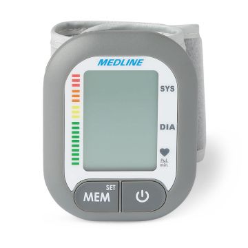 Medline Deluxe Digital Wrist Blood Pressure Monitor 1Ct