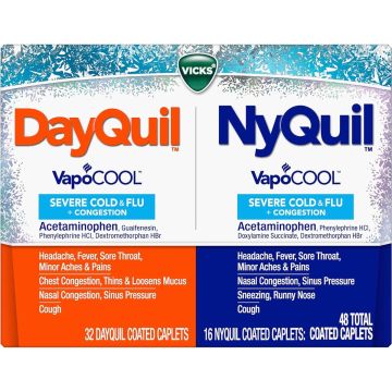 Vicks DayQuil / NyQuil Vapocool Severe Cold & Flu Congestion Caplet 48Ct