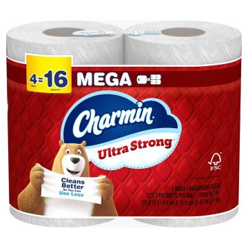 Charmin Ultra Strong Toilet Paper Mega Rolls 4Ct