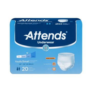Attends Advanced Incontinence Underwear Youth/S 20Ct