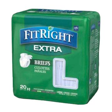 FitRight Extra Incontinence Briefs (diaper w/tabs) Large