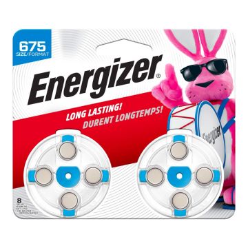 Energizer Hearing Aid Battery Size 675 8Ct