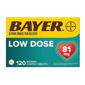 Bayer Low Dose Aspirin Tablet 81mg 120Ct