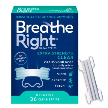 Breathe Right Clear Nasal Strips Extra Strength