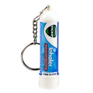 Vicks Non-Medicated Menthol VapoInhaler Travel Keychain 1Ct