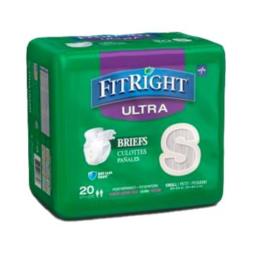 FitRight Ultra Incontinence Briefs (diaper w/tabs) Small