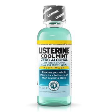 Listerine Zero Alcohol Mouthwash Cool Mint 3.2oz 1Ct