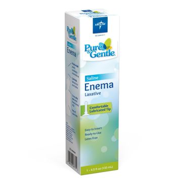 Medline Pure & Gentle Saline Enema Laxative 4.5oz 1Ct