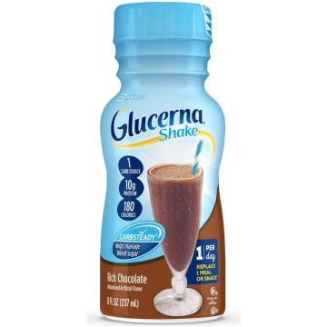 Glucerna Shake, Chocolate, 8 oz. Bottle, Case of 24