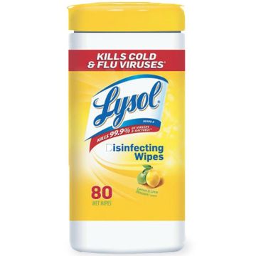 Lysol Multi-Surface Disinfecting Wipes Lemon Lime 80Ct