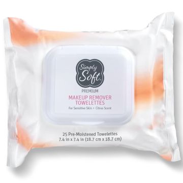 Medline Simply Soft Makeup Remover Towelettes 25Ct
