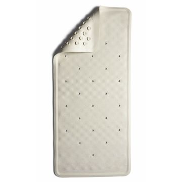 Medline Rubber Bath Mat 13.4 x 29 White 1Ct