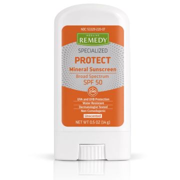 Medline Remedy Mineral Sunscreen Stick SPF50 0.50 oz. 1Ct