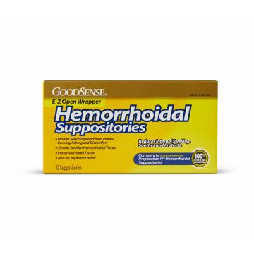 GoodSense Hemorrhoidal Suppositories 12Ct