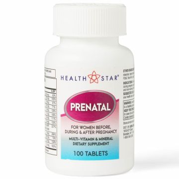Prenatal Multivitamin and Mineral Tablets, Bottle of 100
