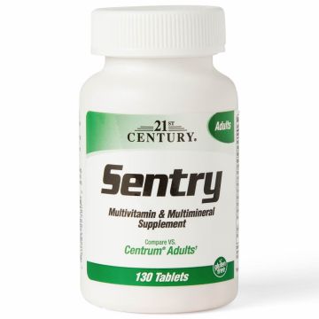 Sentry Multivitamin with Minerals Tablets, For Adults, Bottle of 130