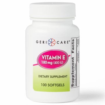 GeriCare Vitamin E Softgels, 180mg, Bottle of 100