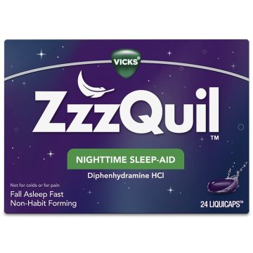 Vicks ZzzQuil Nighttime Sleep Aid LiquiCaps 24Ct