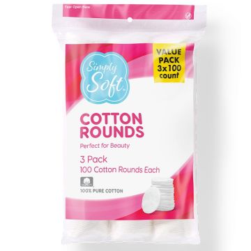 Medline Simply Soft Premium Cotton Rounds 300Ct