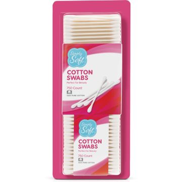 Medline Simply Soft Cotton Swabs 750Ct