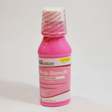 Pink Bismuth Liquid compare to Pepto Bismol