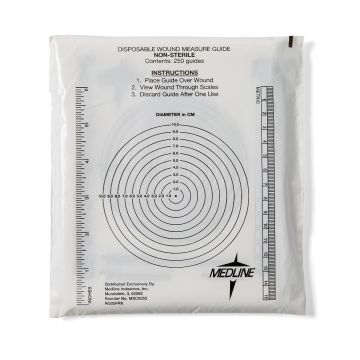 Medline Bullseye Wound Ruler Plastic 250Ct