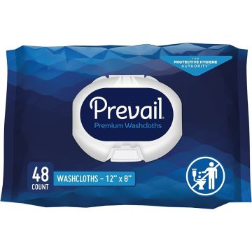 Prevail Aloe and Lanolin Adult Washcloths 48Ct