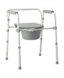 Ec35 Commode Steel 3-in-1 Folding Steel Commode 350lb Capacity 1Ct