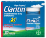 Claritin 24-Hour Antihistamine Allergy Tablet 10mg 30Ct DTF744032H by Bayer Healthcare