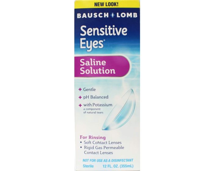 Sensitive Eyes Saline Contact Solution 12oz 1Ct