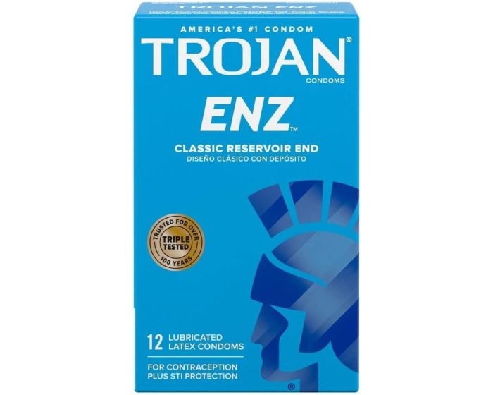 Trojan ENZ Lubricated Latex Condoms 12Ct