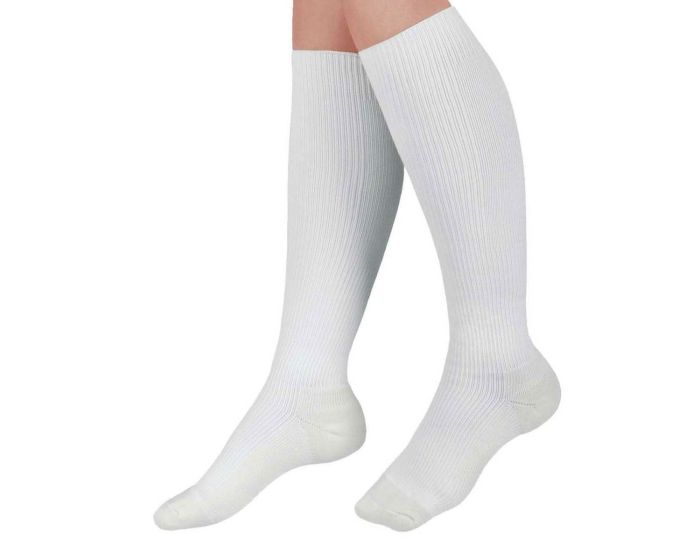CURAD Cushion Compression Sock 15-20mmHg Wh C Reg 1Pr