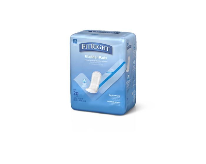 Fit Rite Insert Pads FitRight Bladder Control Pads Unisex Moderate Absorbency 4.5in x 12.5in ...